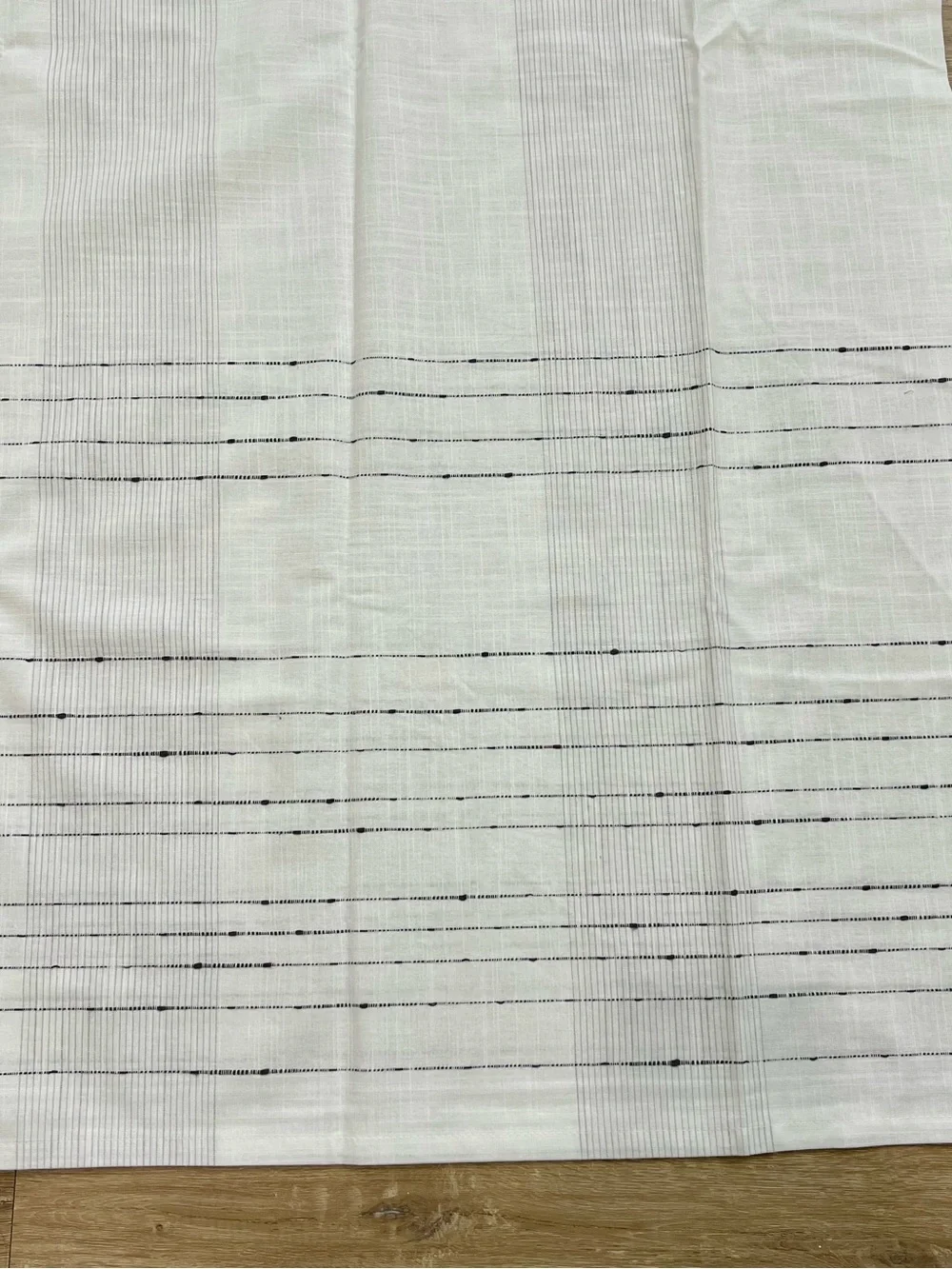 NWT Hearth & Hand Pinstripe Border Shower Curtain
